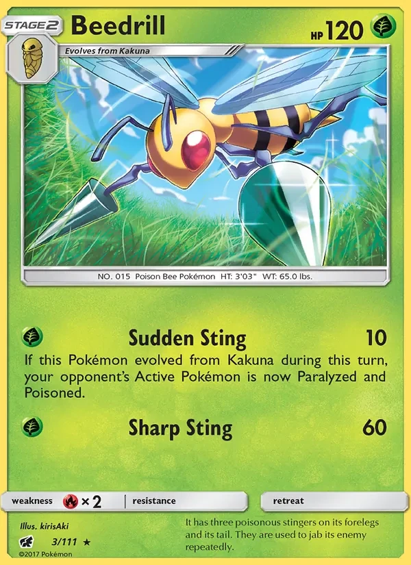 Beedrill 3/111 Crimson Invasion Pokémon card