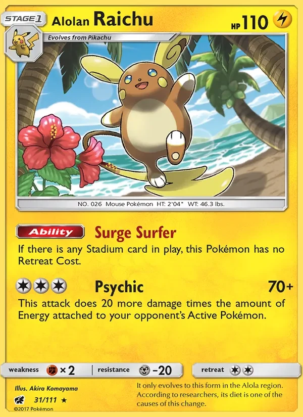 Alolan Raichu 31/111 Crimson Invasion Pokémon card