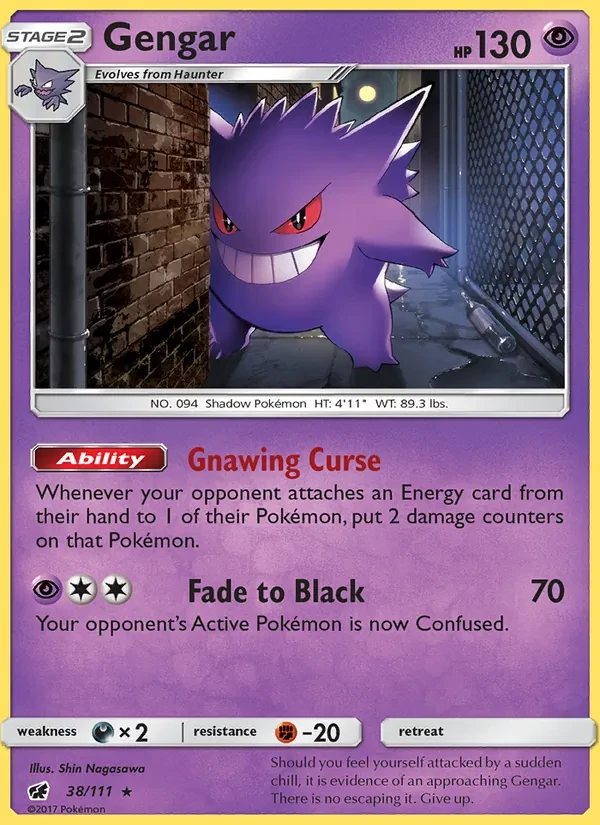 Gengar 38/111 Crimson Invasion Pokémon card