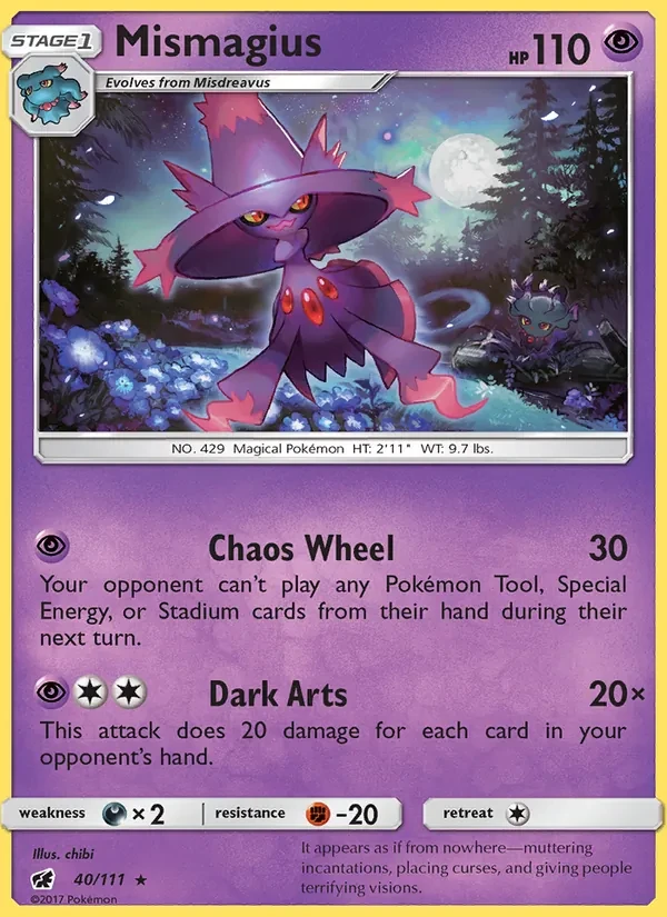 Mismagius 40/111 Crimson Invasion Pokémon Karte