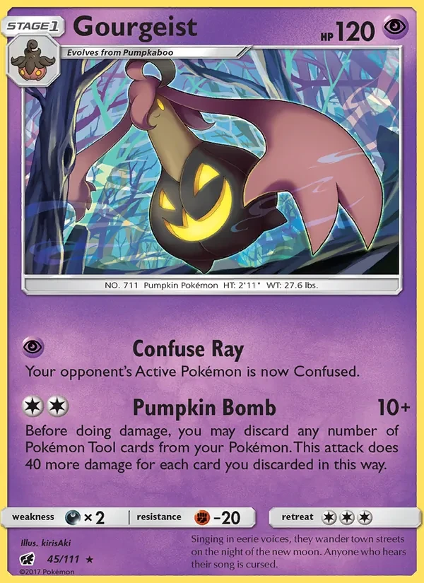 Gourgeist 45/111 Crimson Invasion Pokémon card