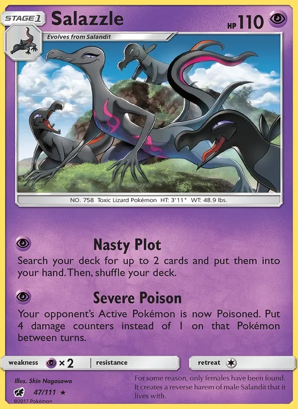 Salazzle 47/111 Crimson Invasion Pokémon card