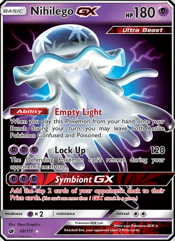 Nihilego GX 49/111 Crimson Invasion Pokémon card