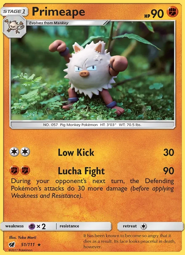 Primeape 51/111 Crimson Invasion Pokémon card