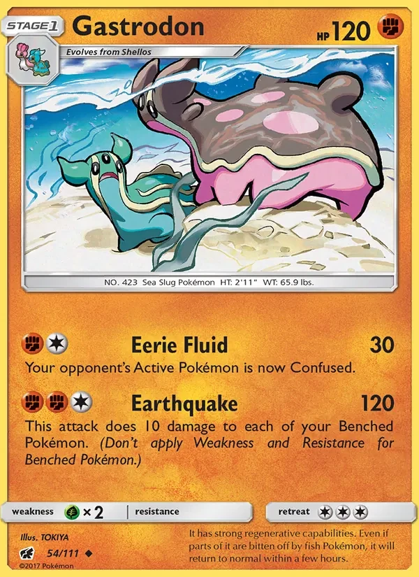 Gastrodon 54/111 Crimson Invasion Pokémon card