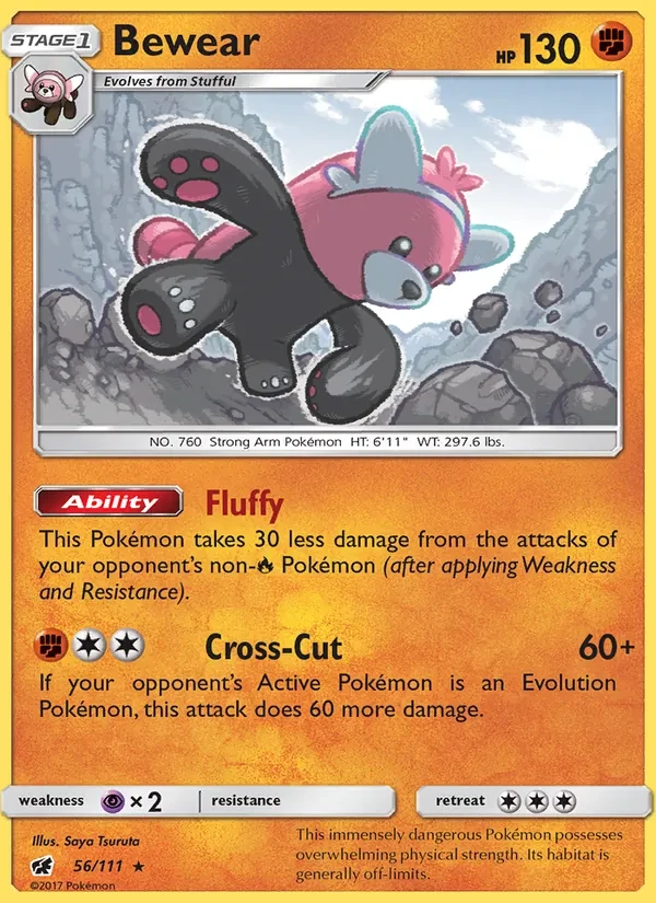 Bewear 56/111 Crimson Invasion Pokémon card