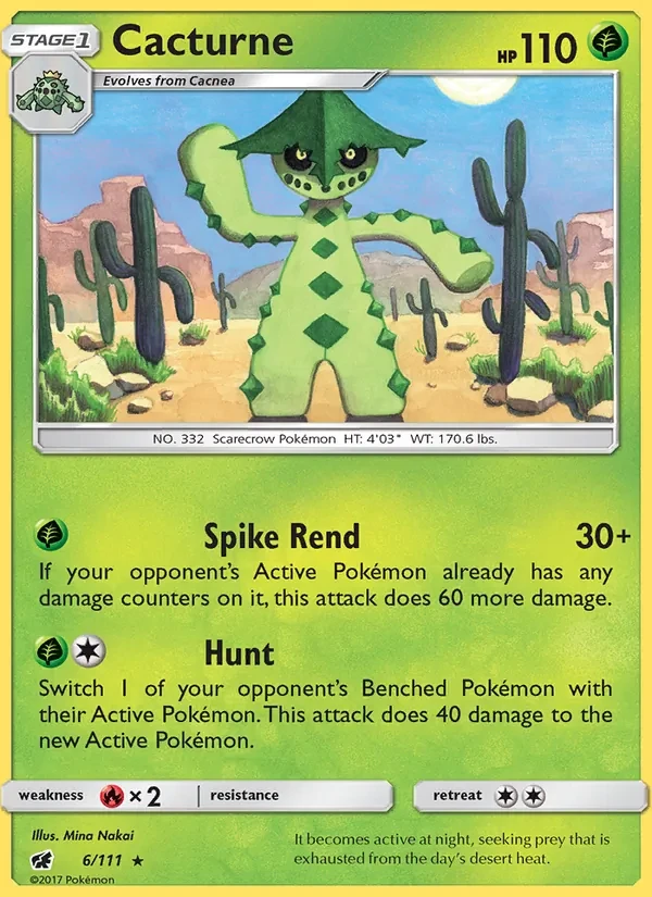 Cacturne 6/111 Crimson Invasion Pokémon card