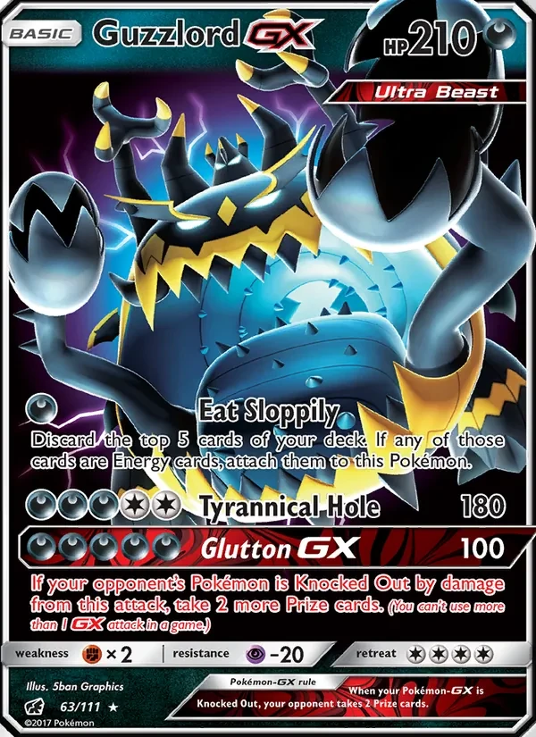 Guzzlord GX 63/111 Crimson Invasion Pokémon card