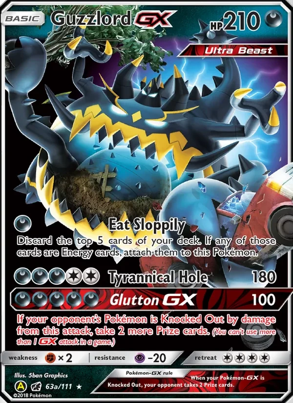 Guzzlord-GX 63a Crimson Invasion Pokémon card