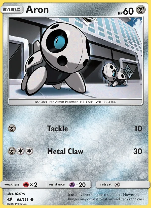 Aron 65/111 Crimson Invasion Pokémon card