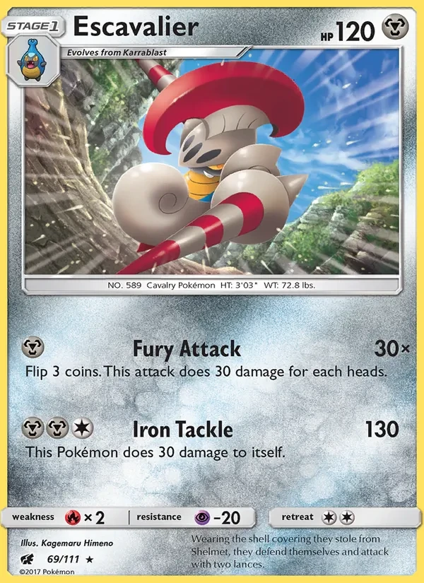 Escavalier 69/111 Crimson Invasion Pokémon card