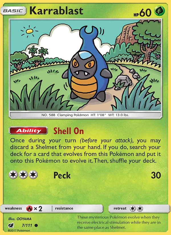 Karrablast 7/111 Crimson Invasion Pokémon card