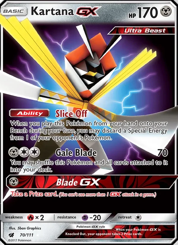 Kartana GX 70/111 Crimson Invasion Pokémon card