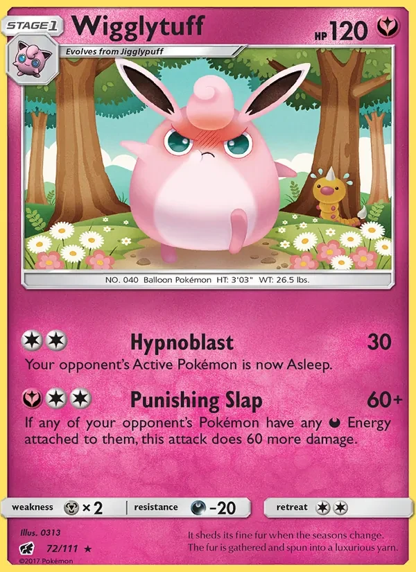 Wigglytuff 72/111 Crimson Invasion Pokémon card