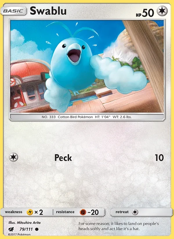 Swablu 79/111 Crimson Invasion Pokémon card