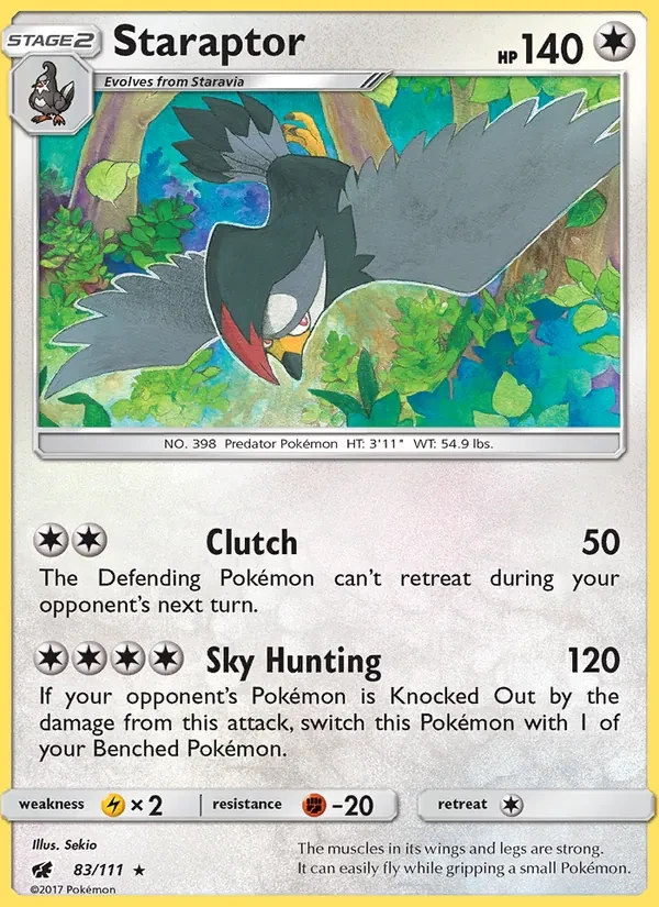 Staraptor 83/111 Crimson Invasion Pokémon card