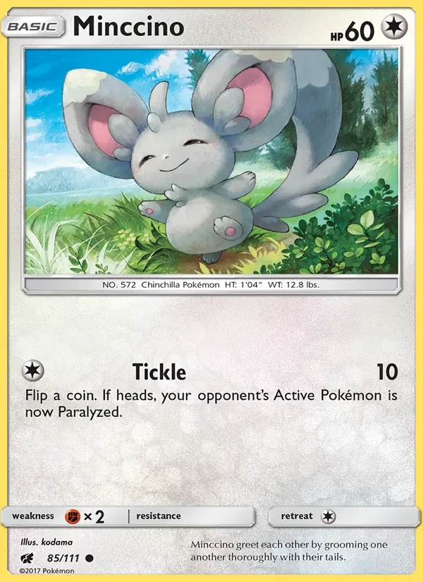 Minccino 85/111 Crimson Invasion Pokémon card