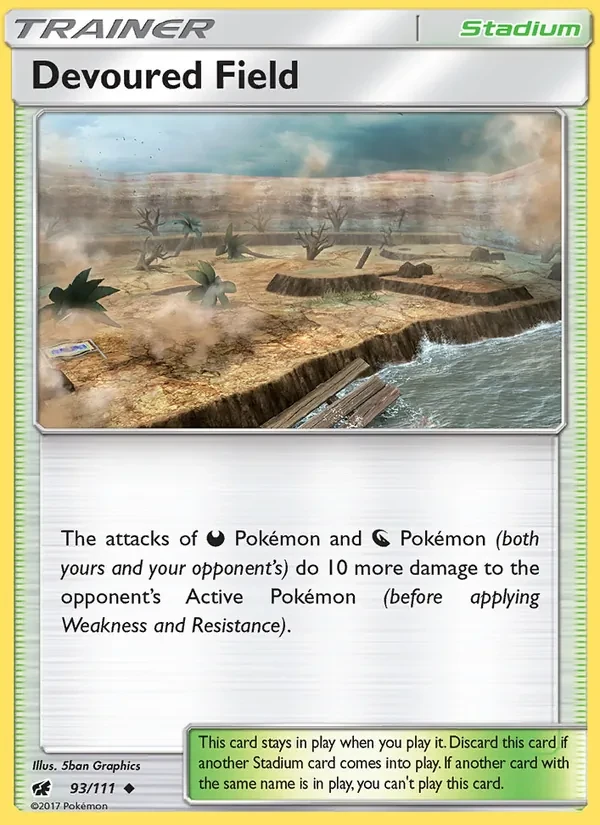 Devoured Field 93/111 Crimson Invasion Pokémon card