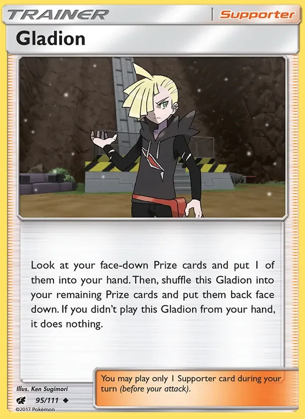 Gladion 95/111 Crimson Invasion Pokémon card