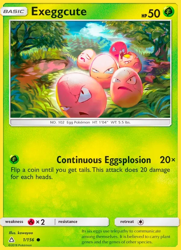 Exeggcute 1/156 Ultra Prism Pokémon card
