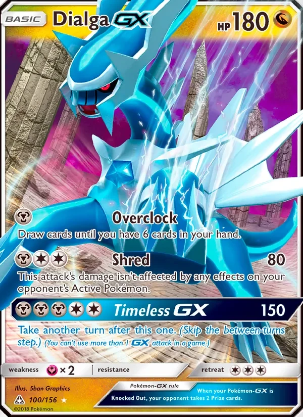 Dialga GX 100/156 Ultra Prism Pokémon card