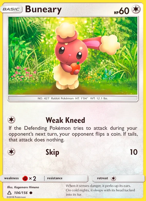 Buneary 106/156 Ultra Prism Pokémon card