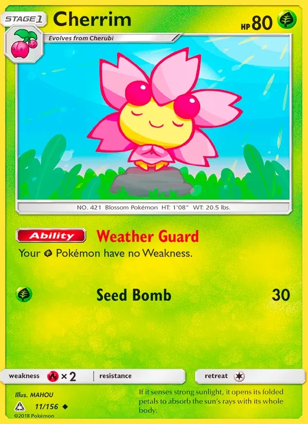 Cherrim 11/156 Ultra Prism Pokémon card