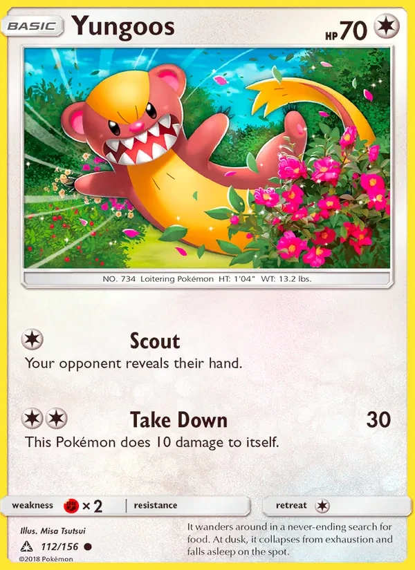 Yungoos 112/156 Ultra Prism Pokémon card
