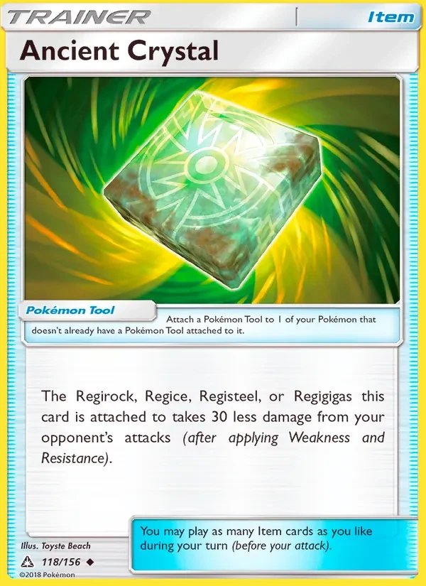 Ancient Crystal 118/156 Ultra Prism Pokémon card
