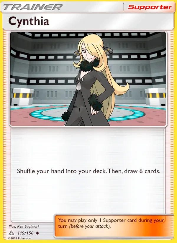 Cynthia 119/156 Ultra Prism Pokémon card