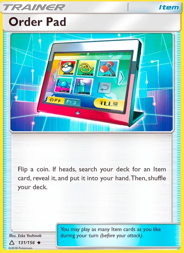 Order Pad 131/156 Ultra Prism Pokémon card