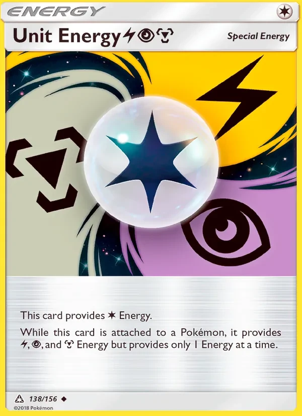 Carte Pokémon Unit Energy LightningPsychicMetal 138/156 Ultra Prism