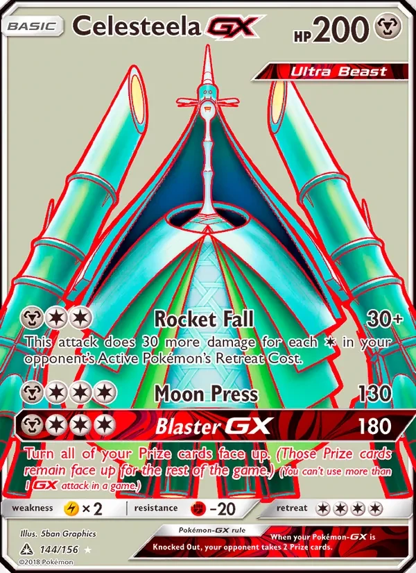 Celesteela GX 144/156 Ultra Prism Pokémon card