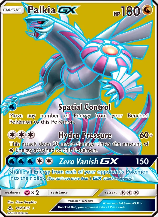 Palkia GX 147/156 Ultra Prism Pokémon card