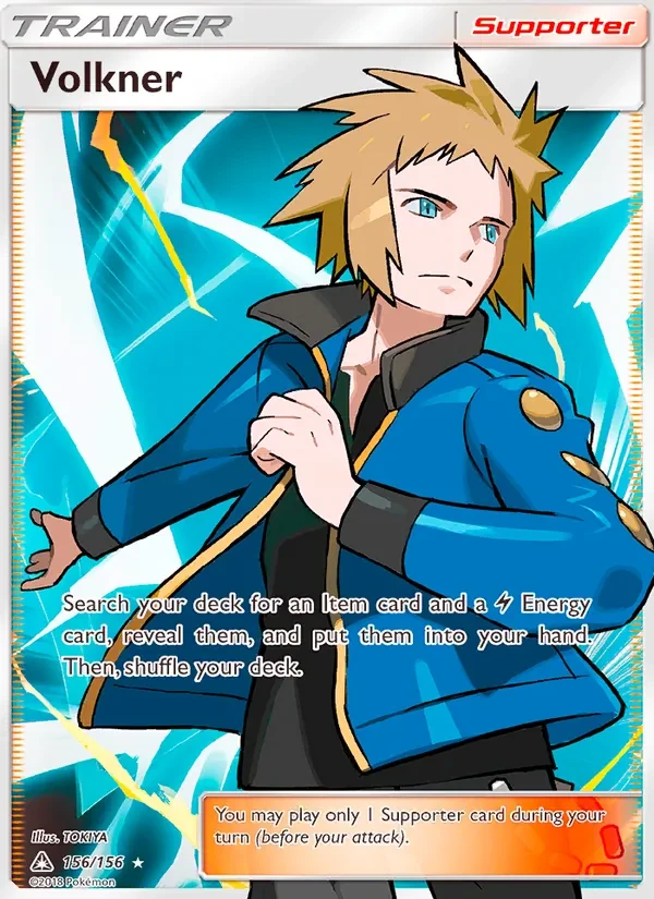 Volkner 156/156 Ultra Prism Pokémon card