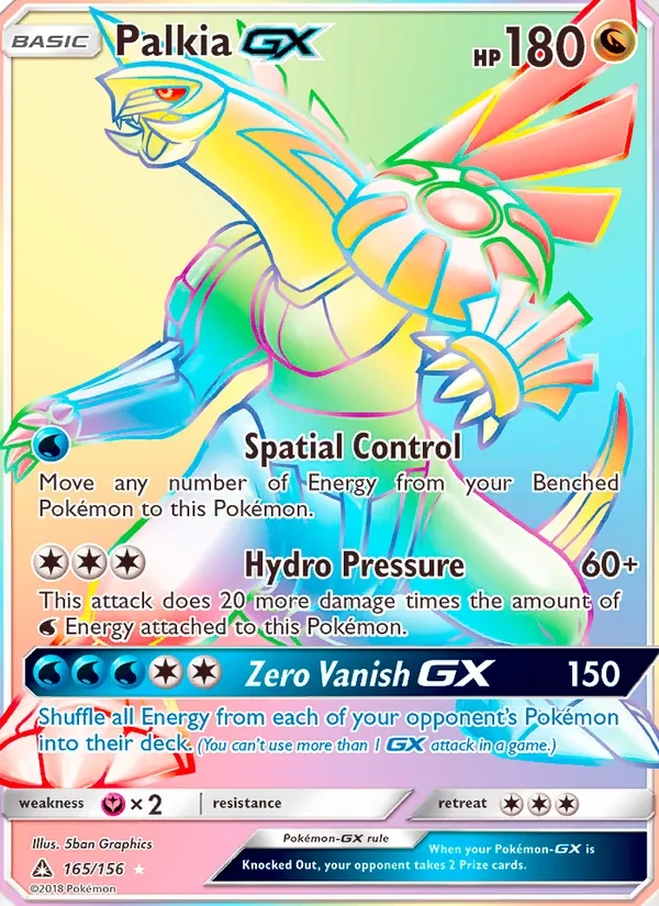 Palkia GX 165/156 Ultra Prism Pokémon card