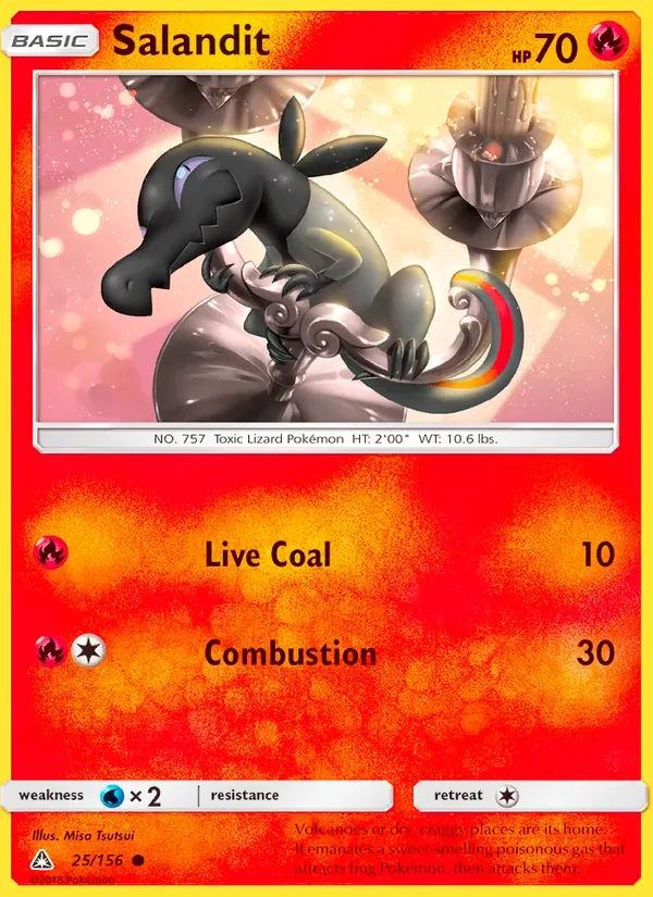 Salandit 25/156 Ultra Prism Pokémon card