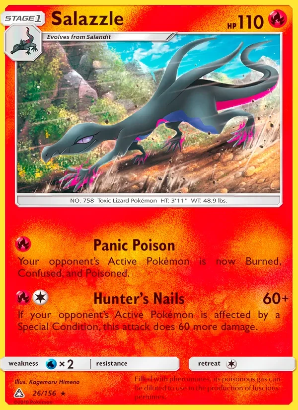 Salazzle 26/156 Ultra Prism Pokémon card