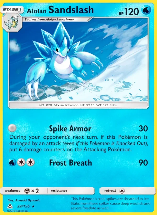 Alolan Sandslash 29/156 Ultra Prism Pokémon card