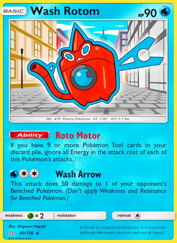 Wash Rotom 40/156 Ultra Prism Pokémon card