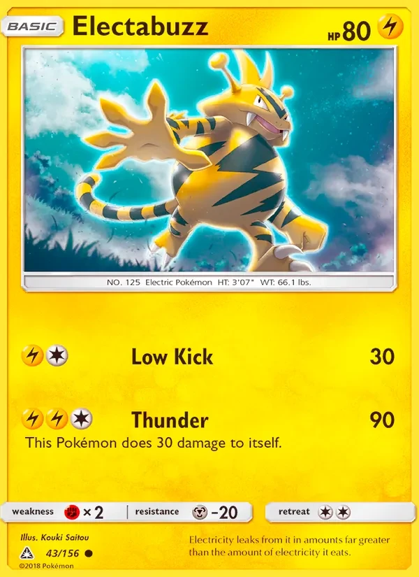 Electabuzz 43/156 Ultra Prism Pokémon card