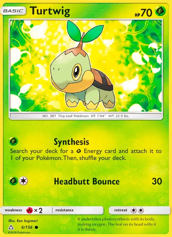 Turtwig 6/156 Ultra Prism Pokémon card