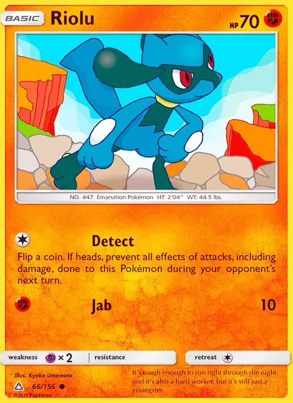 Riolu 66/156 Ultra Prism Pokémon card