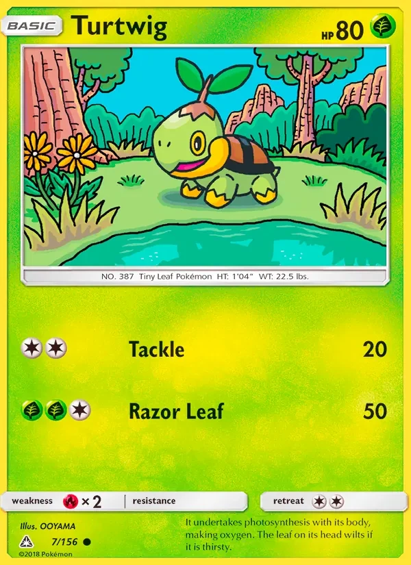 Turtwig 7/156 Ultra Prism Pokémon card
