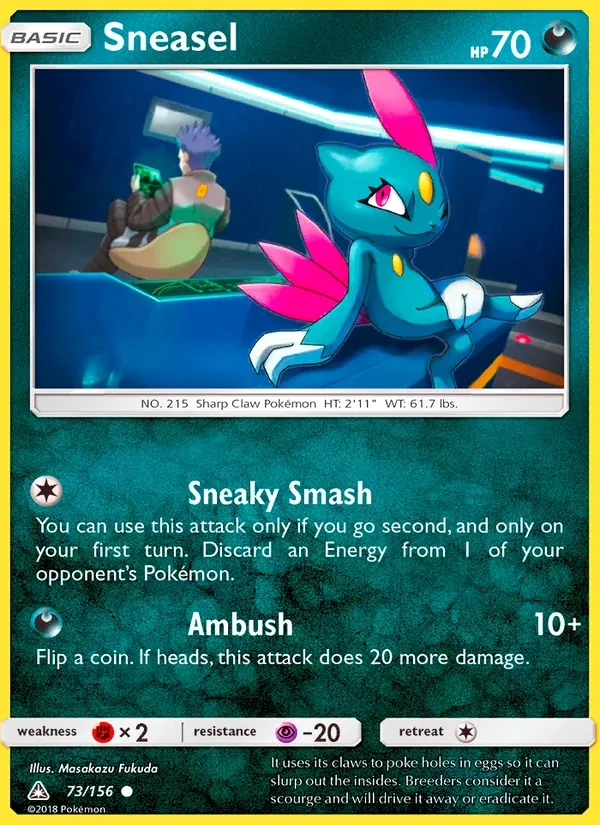 Sneasel 73/156 Ultra Prism Pokémon Karte