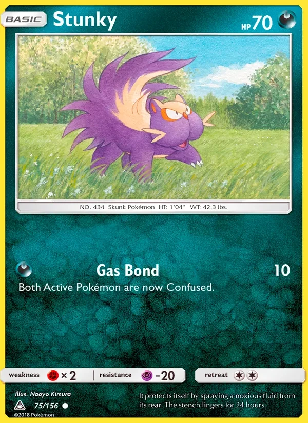 Stunky 75/156 Ultra Prism Pokémon card
