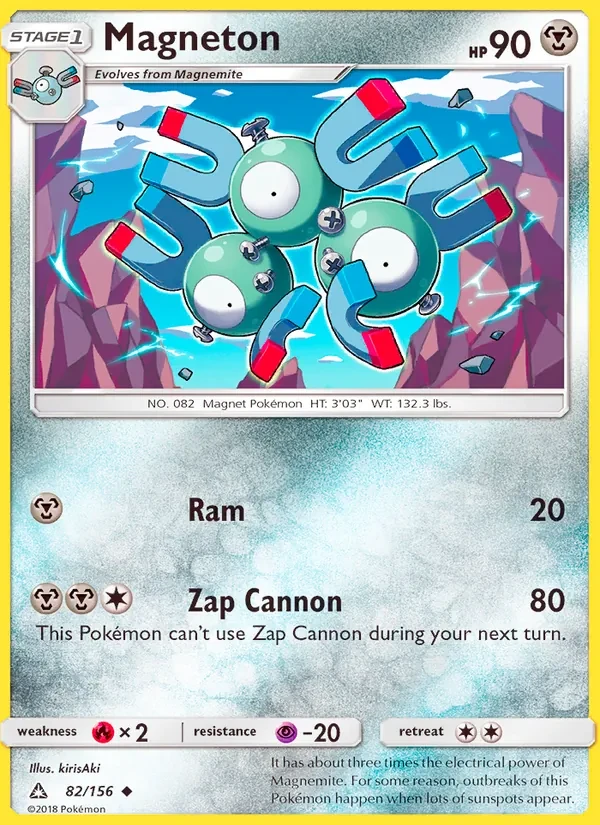 Magneton 82/156 Ultra Prism Pokémon card