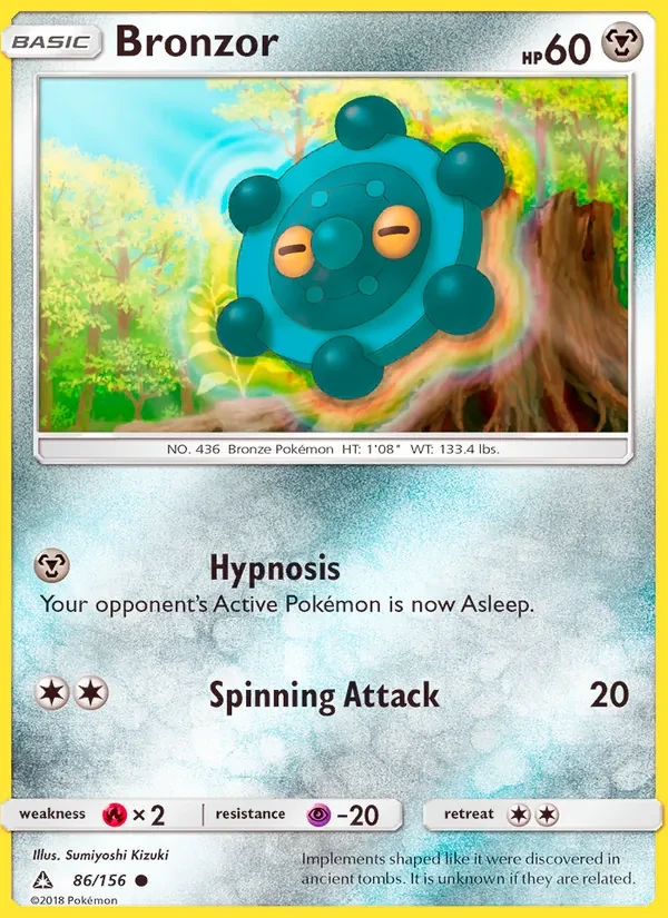 Bronzor 86/156 Ultra Prism Pokémon card
