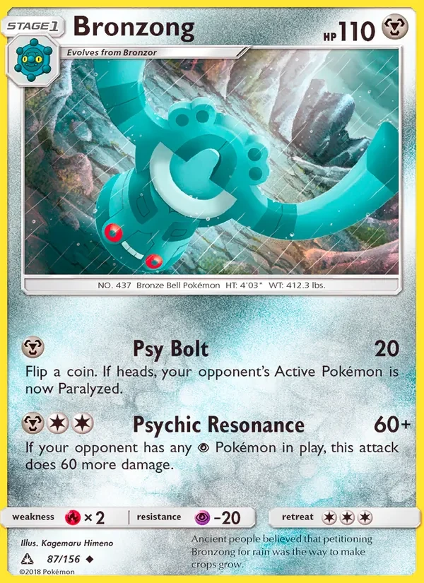 Carta Pokémon Bronzong 87/156 Ultra Prism