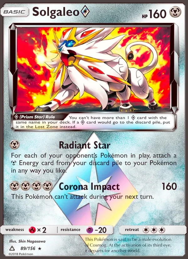 Solgaleo ◇ 89/156 Ultra Prism Pokémon card